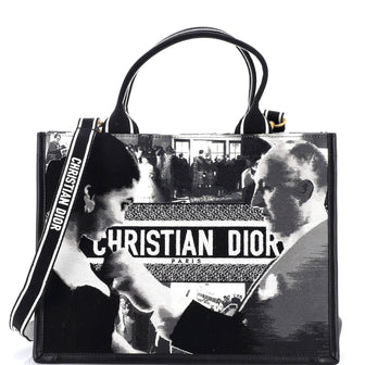 Christian Dior Book Tote Embroidered Canvas Medium