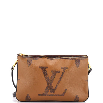 Louis Vuitton Double Zip Pochette Reverse Monogram Giant