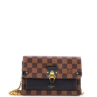 Louis Vuitton Vavin Chain Wallet NM Damier with Leather