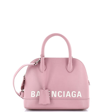 Balenciaga Logo Ville Bag Leather Small