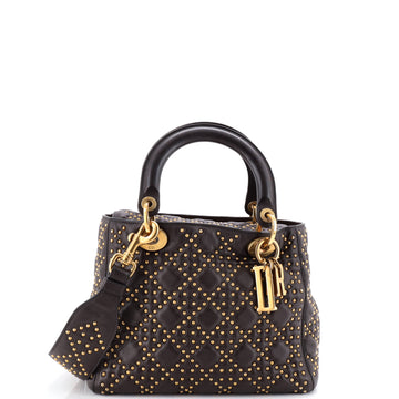 Christian Dior Supple Lady Dior Bag Cannage Studded Lambskin Medium