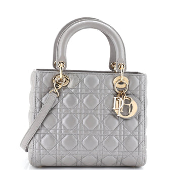 Christian Dior Lady Dior Bag Iridescent Cannage Quilt Lambskin Medium