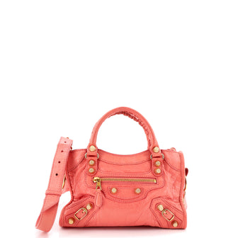 Balenciaga City Giant Studs Bag Leather Mini