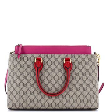 Gucci Linea A Convertible Tote GG Coated Canvas and Leather Medium
