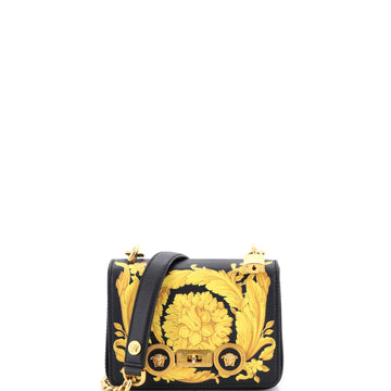 Versace Medusa Padlock Icon Flap Bag Printed Leather Small