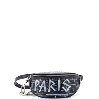 Balenciaga Graffiti Souvenir Belt Bag Leather XXS