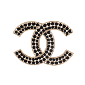 Chanel CC Brooch Metal with Crystals