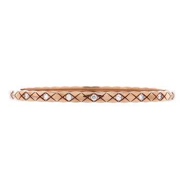 Chanel Coco Crush Bangle Bracelet 18K Beige Gold with Diamonds Mini