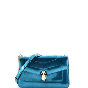 Bvlgari Serpenti Forever Shoulder Bag Metallic Leather Small