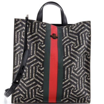 Gucci Convertible Soft Open Tote Caleido GG Coated Canvas