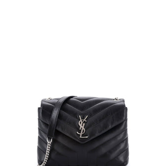 Saint Laurent Loulou Shoulder Bag Matelasse Chevron Leather Small