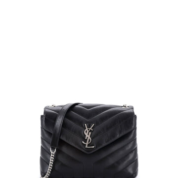Saint Laurent Loulou Shoulder Bag Matelasse Chevron Leather Small