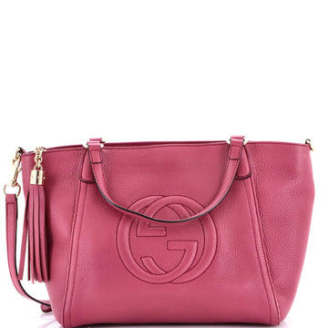 Gucci Soho Convertible Top Handle Bag Leather Small