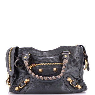 Balenciaga City Giant Studs Bag Leather Mini