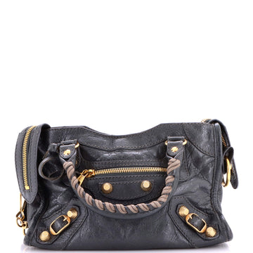 Balenciaga City Giant Studs Bag Leather Mini