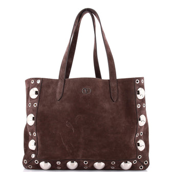 Valentino Garavani Nellcote Tote Bag Studded Suede Medium