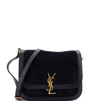 Saint Laurent Solferino Bag Suede Medium