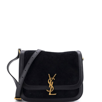 Saint Laurent Solferino Bag Suede Medium