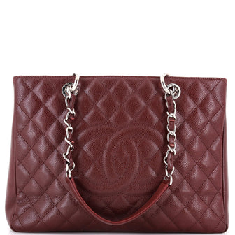 Grand Shopping Tote Quilted Caviar