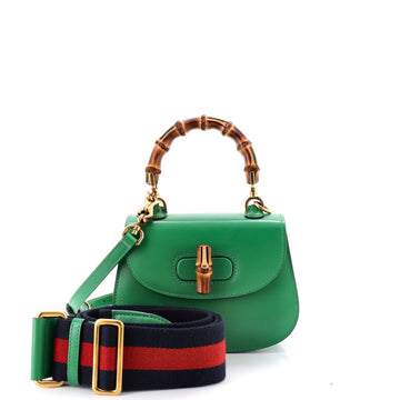 Gucci Bamboo 1947 Top Handle Bag Leather Mini