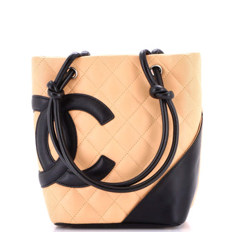 Chanel Cambon Tote Quilted Leather Petite