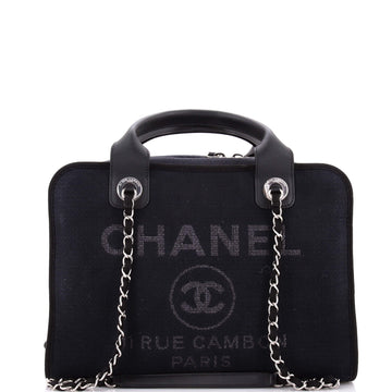 Chanel Deauville NM Bowling Bag Mixed Fibers Large
