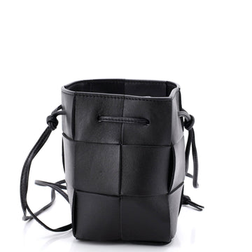 Bottega Veneta Cassette Bucket Bag Maxi Intrecciato Leather Mini