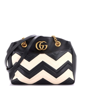 Gucci GG Marmont Chain Tote Matelasse Leather Medium