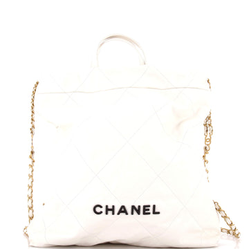 Chanel 22 Chain Backpack Quilted Calfskin Large