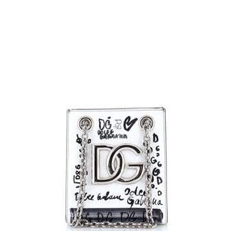 Dolce & Gabbana 3.5 Chain Bucket Bag Graffiti Printed Leather