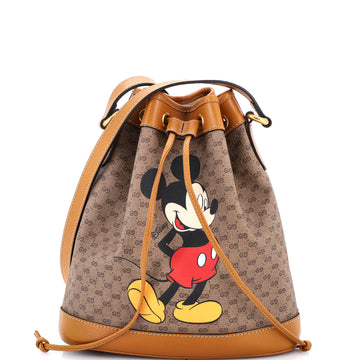 Gucci Disney Mickey Mouse Bucket Bag Printed Mini GG Coated Canvas