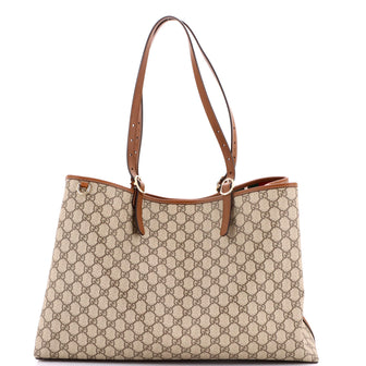 Gucci Emblem Tote GG Coated Canvas Maxi