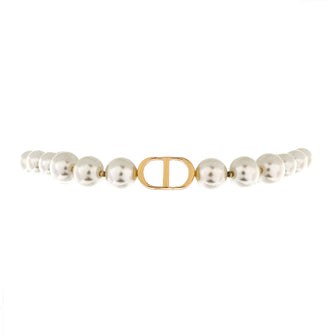 Christian Dior 30 Montaigne Choker Necklace Metal and Faux Pearls