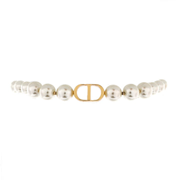 Christian Dior 30 Montaigne Choker Necklace Metal and Faux Pearls