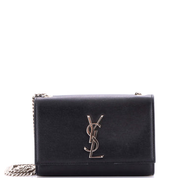 Saint Laurent Classic Monogram Crossbody Bag Grainy Leather Small