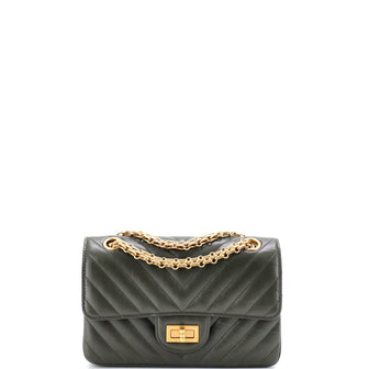 Chanel Reissue 2.55 Flap Bag Chevron Aged Calfskin Mini