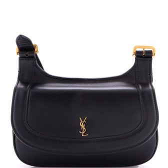 Saint Laurent Charlie Shoulder Bag Leather Small