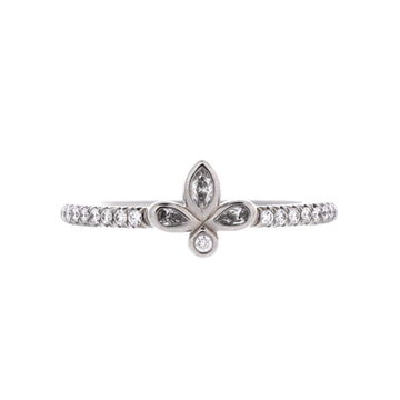 Tiffany & Co. Fleur de Lis Flower Ring Platinum and Diamonds
