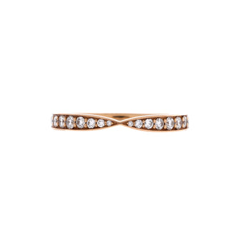Tiffany & Co. Harmony Band Ring 18K Rose Gold and Diamonds