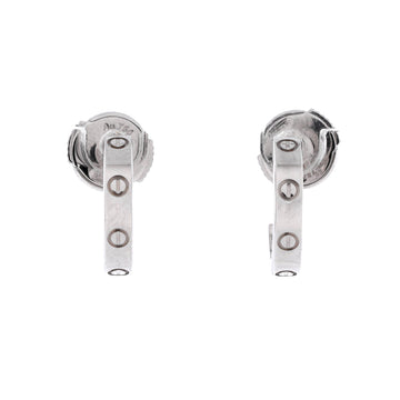 Cartier Love Hoop Earrings 18K White Gold Small