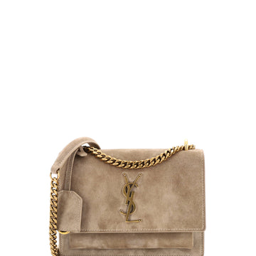 Saint Laurent Sunset Crossbody Bag Suede Small