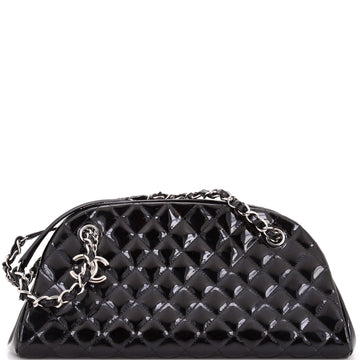 Chanel Just Mademoiselle Bag Quilted Patent Medium