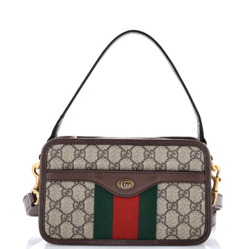 Gucci Ophidia Top Handle Camera Bag GG Coated Canvas Small