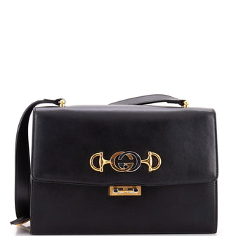 Gucci Zumi Flap Shoulder Bag Leather Small