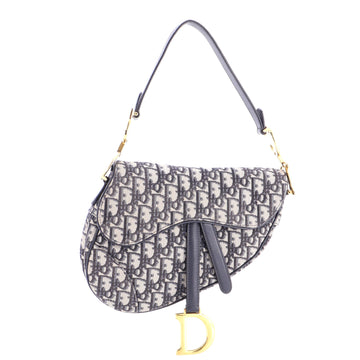 Christian Dior Saddle Handbag Oblique Canvas Medium