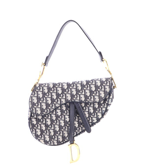 Christian Dior Saddle Handbag Oblique Canvas Medium