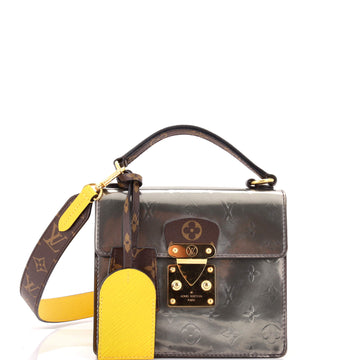 Louis Vuitton Spring Street NM Handbag Monogram Vernis with Monogram Canvas and Epi Leather