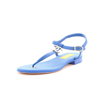 Chanel Women's CC Thong Sandals Leather