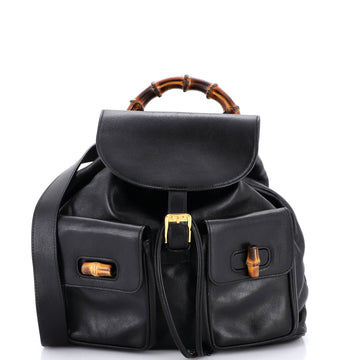 Gucci Vintage Bamboo Backpack Leather Medium