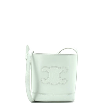 Celine Cuir Triomphe Bucket Bag Leather Small